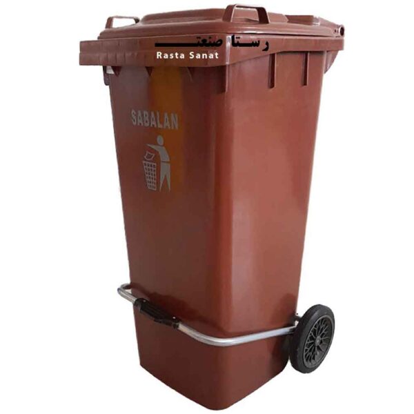 سطل زباله 120 لیتری پدالدار